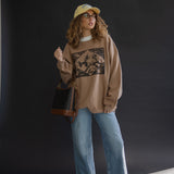 The Neverland Oversized Crewneck in Latte