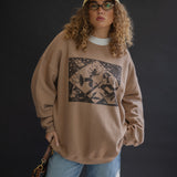 The Neverland Oversized Crewneck in Latte