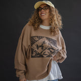 The Neverland Oversized Crewneck in Latte