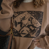 The Neverland Oversized Crewneck in Latte