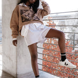 The Neverland Oversized Crewneck in Latte