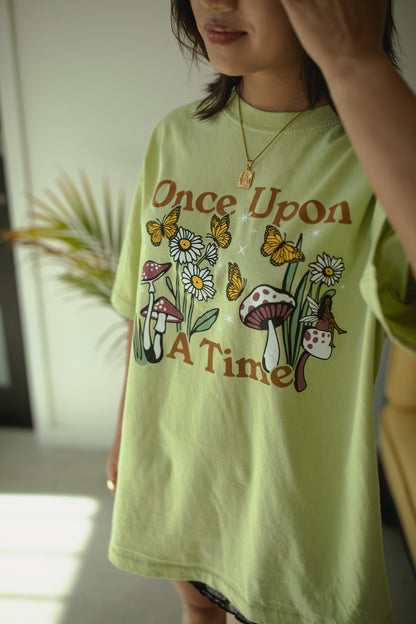 The Once Upon a Time Oversized Tee in Lime