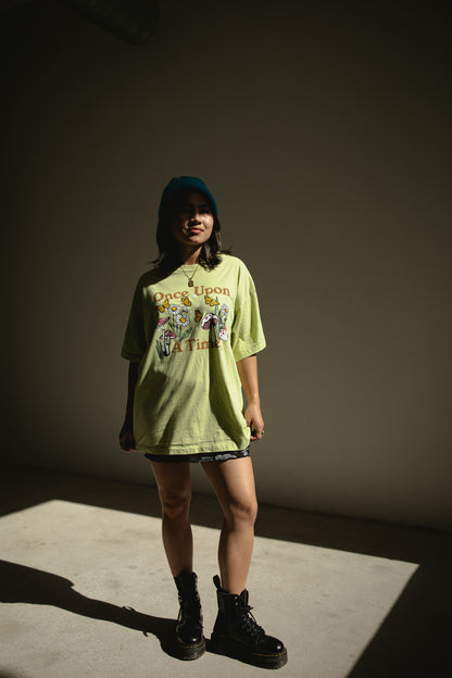 The Once Upon a Time Oversized Tee in Lime