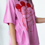 The Park Bears Oversized Tee in Pink