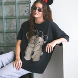The Park Bears Oversized Tee in Vintage Black