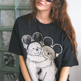The Park Bears Oversized Tee in Vintage Black