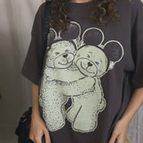 The Park Bears Oversized Tee in Mocha