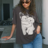 The Park Bears Oversized Tee in Mocha