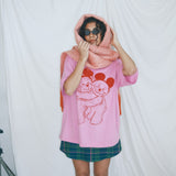 The Park Bears Oversized Tee in Pink