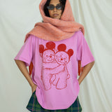 The Park Bears Oversized Tee in Pink