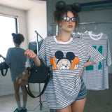 The Peek-A-Bear Oversized Tee in Sky Stripe