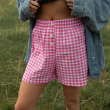 The Boxer Short in Pink Gingham