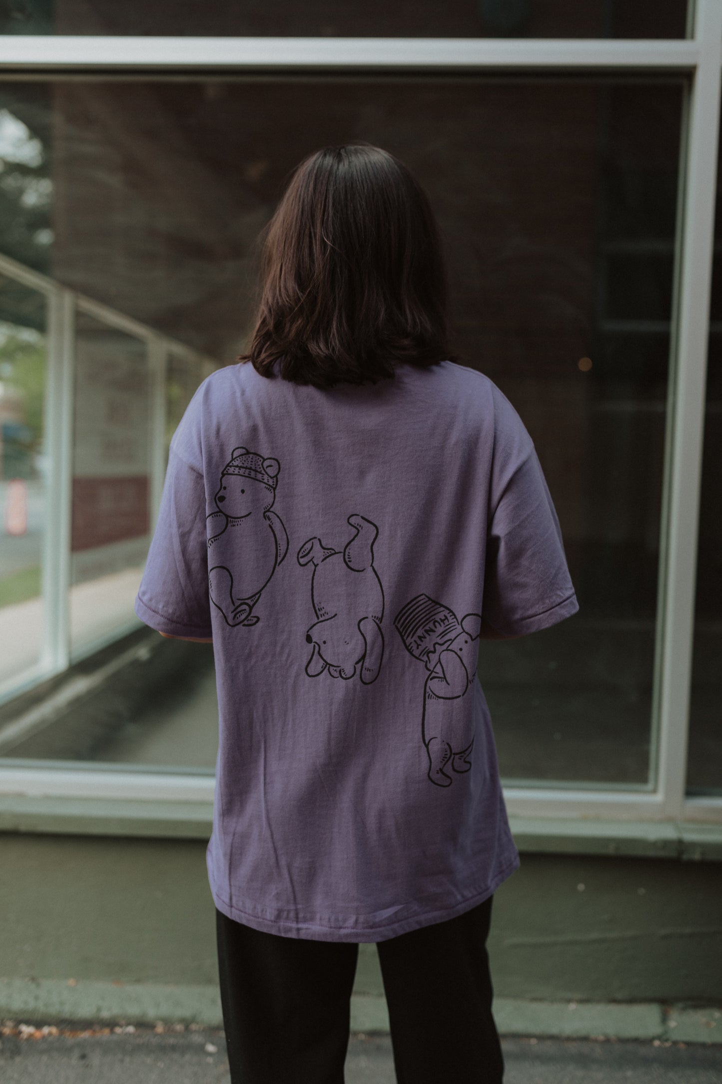 The Pooh Bear Oversized Tee in Purple Haze *Updated Style*