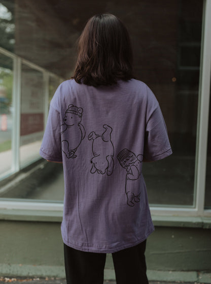 The Silly Ole Bear Oversized Tee in Purple Haze