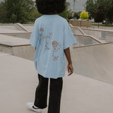 The Silly Ole Bear Oversized Tee in Sky Blue