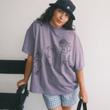 The Silly Ole Bear Oversized Tee in Purple Haze