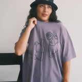 The Silly Ole Bear Oversized Tee in Purple Haze