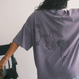The Silly Ole Bear Oversized Tee in Purple Haze