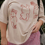 The Silly Ole Bear Oversized Tee in Sand