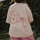 The Silly Ole Bear Oversized Tee in Sand
