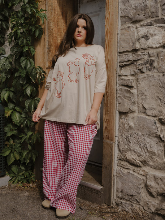 The Silly Ole Bear Oversized Tee in Sand