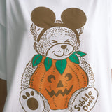 The Pumpkin Bear Oversized Tee in White
