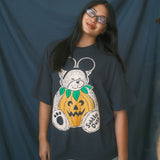 The Pumpkin Bear Oversized Tee in Vintage Black