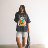 The Pumpkin Bear Oversized Tee in Vintage Black