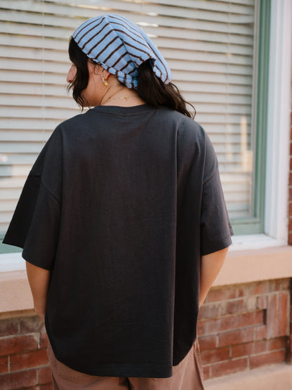 The Racers Oversized Tee in Vintage Black