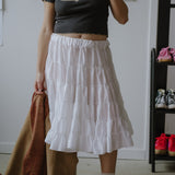The Churro Bear Ruffle Trim Baby Tee in Vintage Black