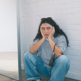 The Basic Oversized Tee in Sky Stripe