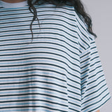 The Basic Oversized Tee in Sky Stripe