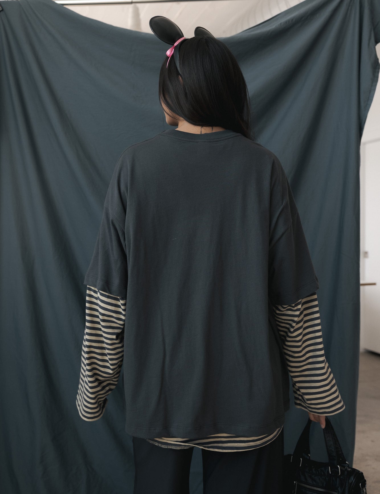 The Spooky Friends Oversized Tee in Vintage Black