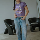 The Storybook Land Ruffle Trim Baby Tee in Purple Haze