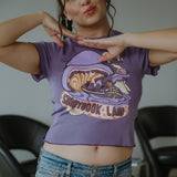The Storybook Land Ruffle Trim Baby Tee in Purple Haze