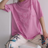 The Silly Ole Bear Oversized Tee in Pink