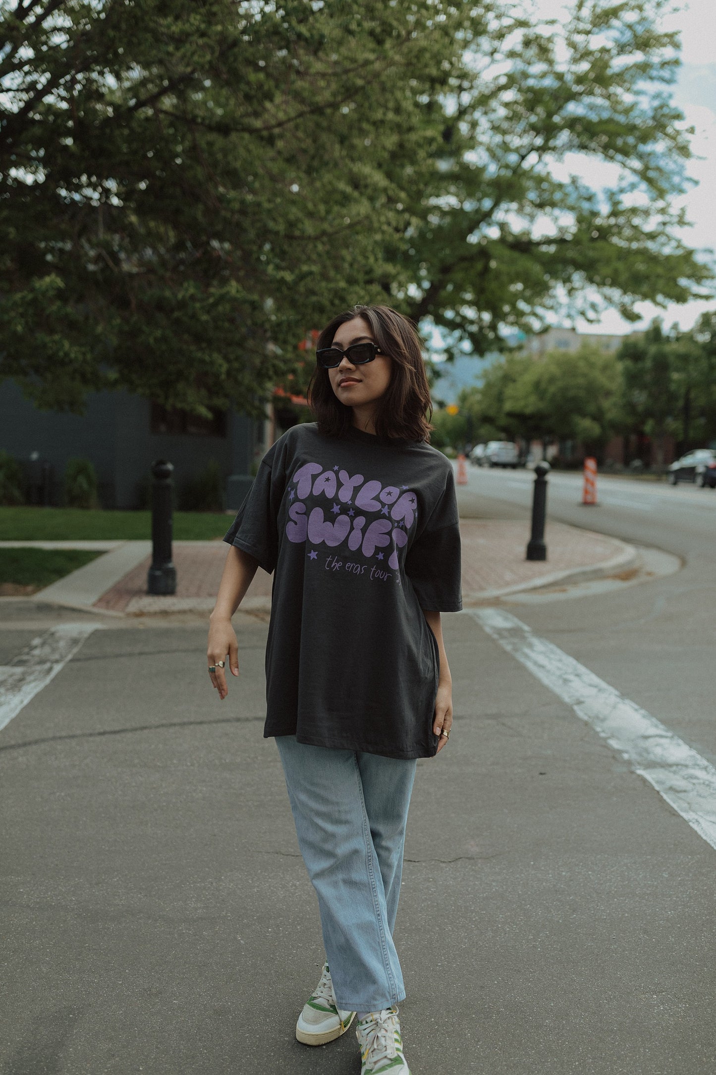 The Taylor Oversized Tee in Vintage Black