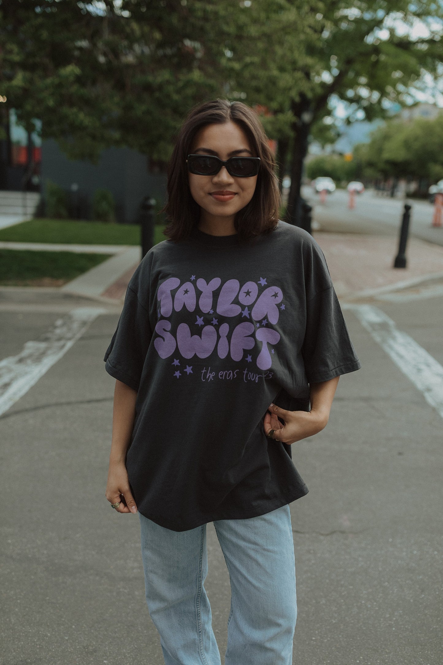 The Taylor Oversized Tee in Vintage Black