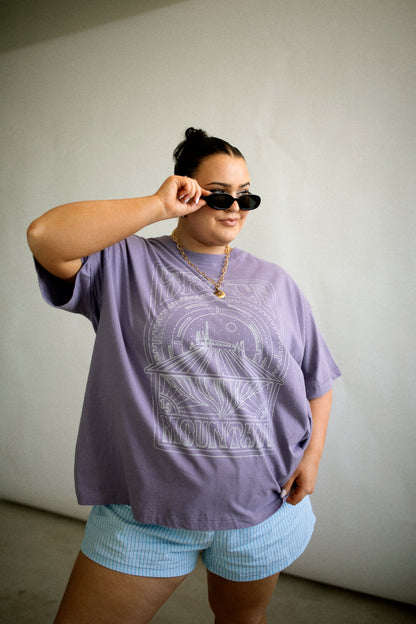 The Space Oversized Tee in Purple Haze