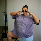 The Space Oversized Tee in Purple Haze