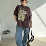 The Park Bears Oversized Tee in Mocha