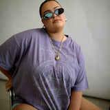 The Space Oversized Tee in Purple Haze