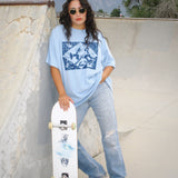 The Neverland Oversized Tee in Sky Blue