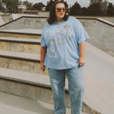 The Silly Ole Bear Oversized Tee in Sky Blue