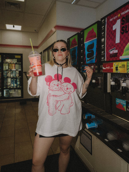 The Park Bears Oversized Tee in White