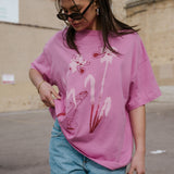 The Alice Flowers Oversized Tee in Pink