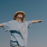 The Silly Ole Bear Oversized Tee in Sky Blue