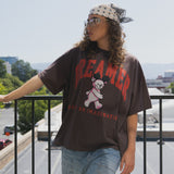 The Dreamer University Oversized Tee in Mocha