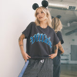 The Blue Villain Raw Hem Oversized Tee in Vintage Black