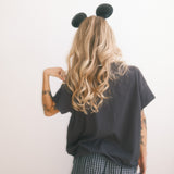 The Blue Villain Raw Hem Oversized Tee in Vintage Black